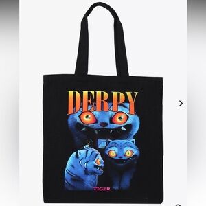 KPop Demon Hunters Derpy Tiger Collage Canvas Tote Bag